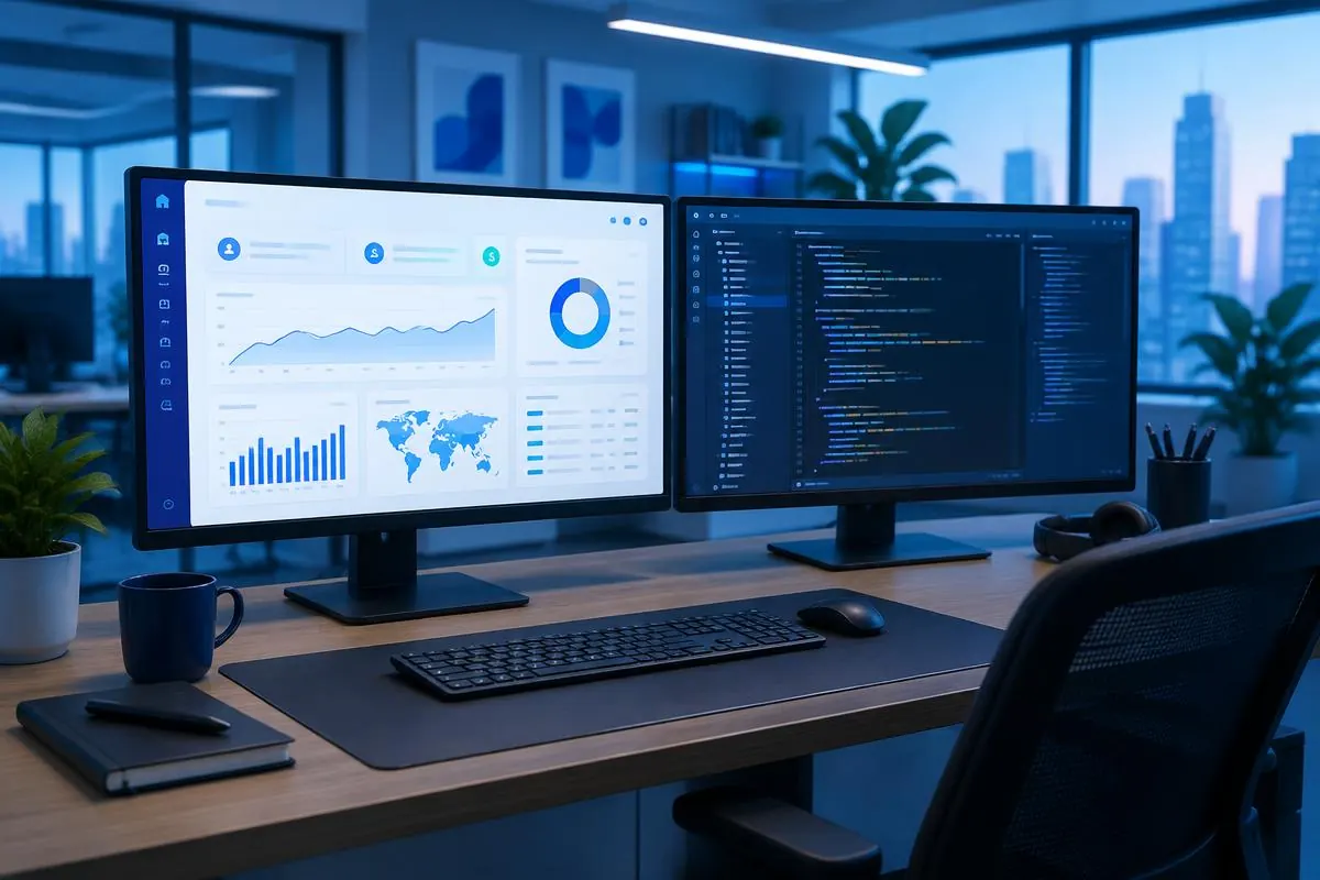 Modern technology workspace